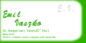 emil vaszko business card